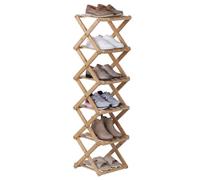 Relaxdays Folding bamboo shoe rack