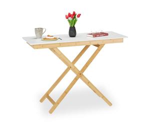 Relaxdays Folding Bamboo Table