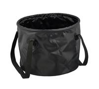 Relaxdays Folding Bucket, Camping, 15l, Foldable, Water Bowl, with Handles, HxWxD: 23 x 31 x 31 cm, Outdoor, PVC, Black