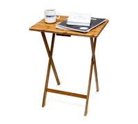 Relaxdays Folding End Table Bamboo