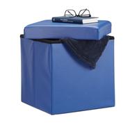 Relaxdays Folding Faux Leather Storage Ottoman