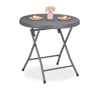 Relaxdays Folding Garden Table in Rattan Look