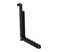 Relaxdays Folding Hook, for Hanging, Holds up to 6 Coat Hangers, Metal & Wood, for 2 cm Door Thickness, Black, Iron, 21 x 2.5 x 18 cm