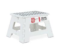 Relaxdays Folding M, Portable, Step, Kids’ Bathroom Stool for up to 120 kg, Plastic, 22 cm Tall, 22 x 25 x 31,5 cm