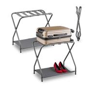 Relaxdays Folding Metal Luggage Rack