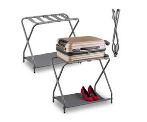 Relaxdays Folding Metal Luggage Rack