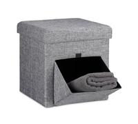 Relaxdays Folding Ottoman with Flap