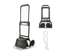 Relaxdays folding sack truck for moving, up to 120 kg, HWD 111x52x48 cm, telescopic handle, steel, silver/black