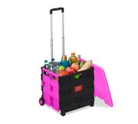 Relaxdays Folding Shopping Trolley with Lid