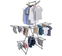 Relaxdays Folding stainless steel clothes horse