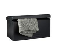 Relaxdays Folding Storage Bench Faux Leather