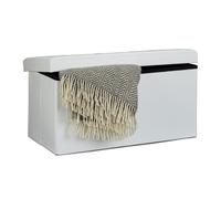 Relaxdays Folding Storage Bench Faux Leather