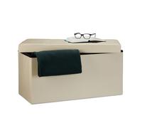 Relaxdays Folding Storage Bench Faux Leather