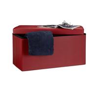 Relaxdays Folding Storage Bench Faux Leather