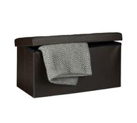 Relaxdays Folding Storage Bench Faux Leather