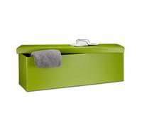 Relaxdays Folding Storage Ottoman Faux Leather