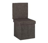 Relaxdays Folding Storage Ottoman with Backrest