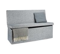 Relaxdays Folding Storage Ottoman with Backrest XL