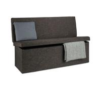 Relaxdays Folding Storage Ottoman with Backrest XL