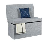 Relaxdays Folding Storage Ottoman with Seat Back L
