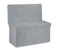 Relaxdays Folding Storage Ottoman with Seat Back L