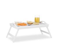 Relaxdays Folding White Bed Tray