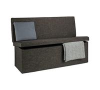 Relaxdays Folding Storage Ottoman with Backrest XL