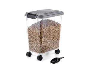 Relaxdays Food container, castors & scoop 20L