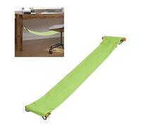 Relaxdays Foot Hammock, Adjustable, Foot Rest for Office Desks, Comfortable, Leg Support with Holder, Light Green