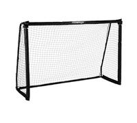 Relaxdays Football Gate, Children & Adults, Exercise Goal, Garden, HWD: 120 x 180 x 60 cm, Stable Steel, Training, Black