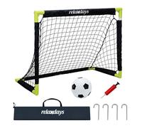 Relaxdays Football goal, ball & bag