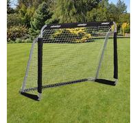 Relaxdays Football Goal, Pro Soccer Goal For Adults & Kids, With Net, For Garden, HWD 110x150x75 cm, Grey/Black