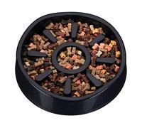Relaxdays Foraging Feeding Bowl for Slow Eating, Cats & Dogs, Bloat Stop Dish, Dishwasher-Safe, Black