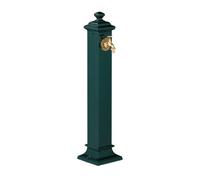 Relaxdays Standing Fountain Antique, HWD: 86 x 19 x 23 cm, Water Tap Garden, Terrace, Ornamental, Dark Green, Cast iron