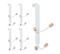 Relaxdays Fourfold Door Hooks Set of 20