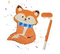 Relaxdays Fox piñata set with bat and mask