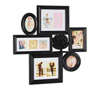 Relaxdays Frame for 10, Landscape & Portrait, Photo Collage, Gallery, 70.5 x 70.5 cm, Black