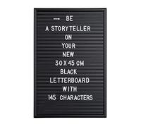 Relaxdays Framed, Includes Letters, Numbers & Special Characters, XL Message Board, 30x45 cm, Black