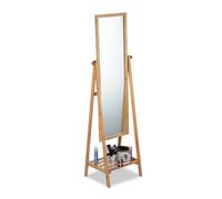Relaxdays Free-Standing Bamboo Mirror