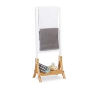 Relaxdays Free-Standing Bamboo Towel Holder