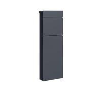 Relaxdays free-standing letterbox, modern design, HxWxD: 111 x 39.5 x 14 cm, weatherproof, 2 keys, anthracite