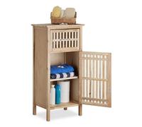 Relaxdays Freestanding walnut bathroom cabinet