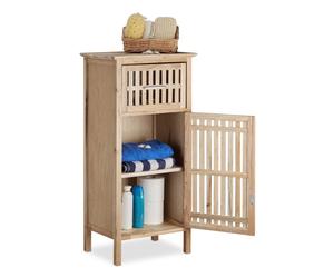 Relaxdays Freestanding walnut bathroom cabinet
