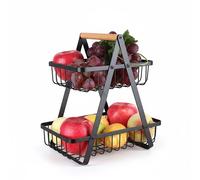 Relaxdays Fruit bowl, 2 tiers