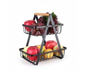 Relaxdays Fruit bowl, 2 tiers