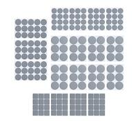 Relaxdays Furniture Pads, Non, 189x Pack, Self Adhesive, Floor Protector, Anti-Slip, Square, Round, Dark Grey, 4 x 4 x 0.4 cm