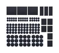 Relaxdays Furniture Pads, Non, 204x Pack, Self Adhesive, Floor Protector, Anti-Slip, Square, Round, Black, Felt, 0.5 x 10 x 8.5 cm