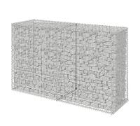 Relaxdays Gabion, Garden Privacy Screen, Stone Basket, 3.5mm Wire, Silver