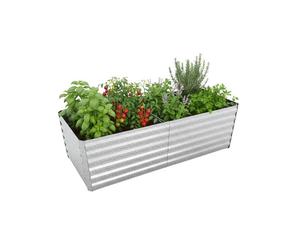 Relaxdays Galv. raised bed 57x180x90cm