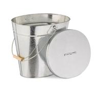 Relaxdays Galvanised Ash Bucket with Lid